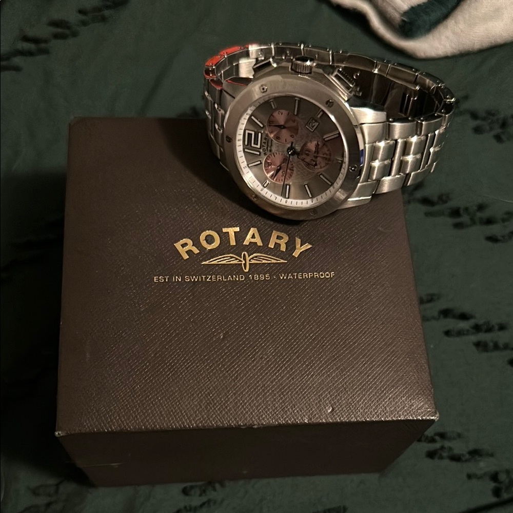 Rotary Silver Stainless Steel Watch